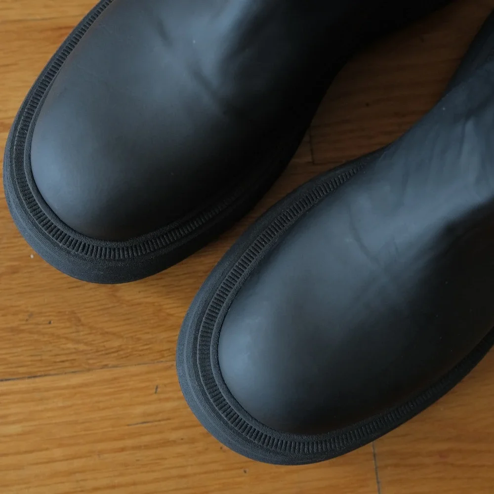 Gia Borghini Marte Ankle Boots Womens Black Lug Sole Chunky‎ Gorpcore Platform